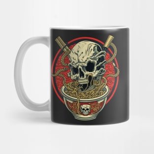 Creepy Great Ramen Bowl Japanese Noodles and skull Mug